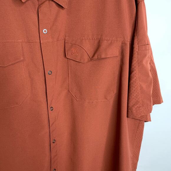 5.11 Tactical 2XL Rust Snap Front Shirt - Picture 5 of 7